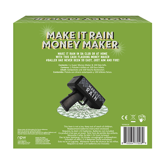 Make it Rain Geldpistole fr 5 Euro und 10 Euro Scheine schwarz inkl. Spielgeld Bild 2