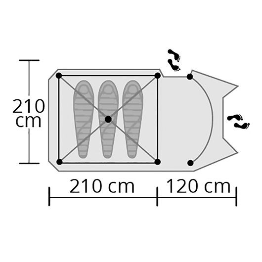 Origin Outdoors Kuppelzelt Hyggelig oliv fr max. 4 Personen Bild 1