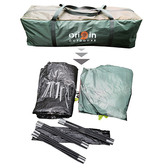 Origin Outdoors Kuppelzelt Hyggelig oliv fr max. 3 Personen Bild 9