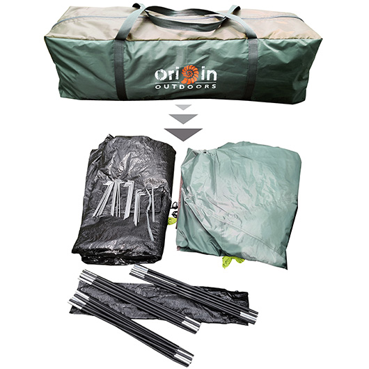 Origin Outdoors Kuppelzelt Hyggelig oliv fr max. 2 Personen Bild 9