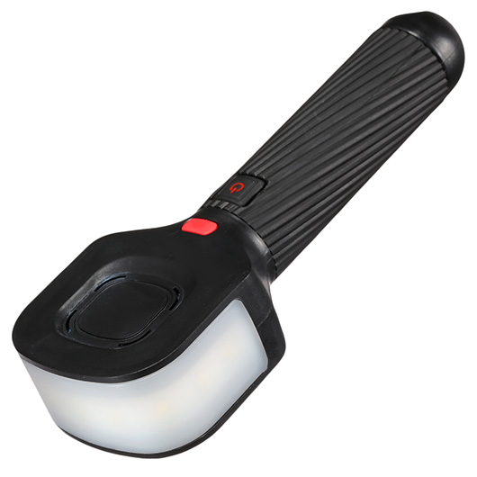Easymaxx Security Taschenlampe 180° mit Schrillalarm schwarz