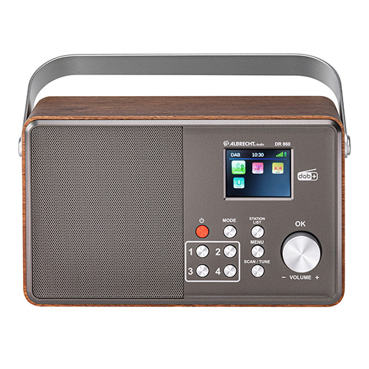 Albrecht DR860 Senior Digitalradio DAB+/UKW Akku- oder Netzbetrieb mit Farbdisplay Bild 1