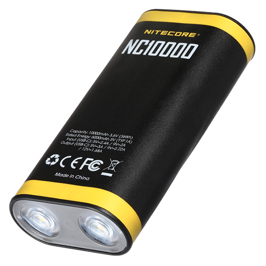 Nitecore Powerbank NC10000 - 10000mAh mit 50 Lumen LED-Licht