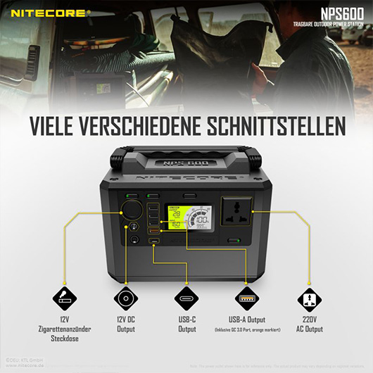 Nitecore Mobile Power Station NPS600 tragbarer Stromspeicher 165000 mAh schwarz Bild 4