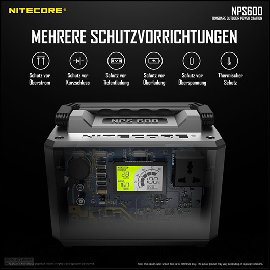 Nitecore Mobile Power Station NPS600 tragbarer Stromspeicher 165000 mAh schwarz Bild 9