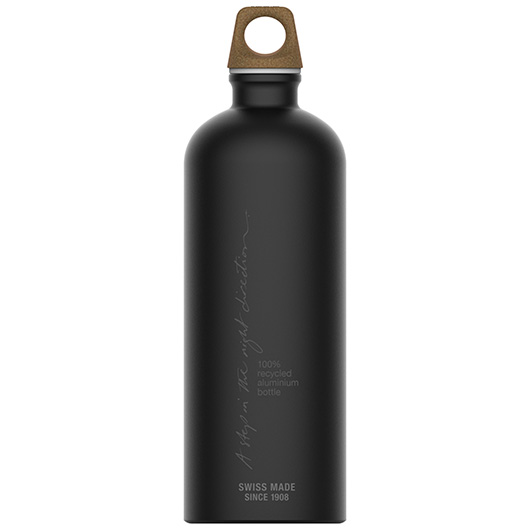 SIGG Alutrinkflasche Traveller MyPlanet Direction Plain 1 Liter Schraubverschluss schwarz Bild 1