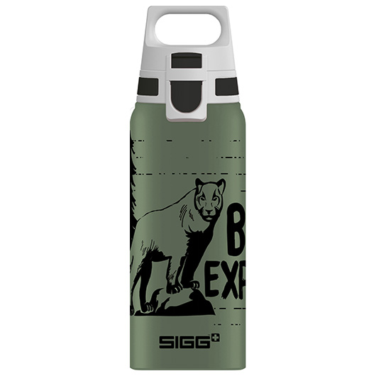 SIGG Alutrinkflasche WMB One Brave Mountain Lion 0,6 Liter Einhandverschluss oliv