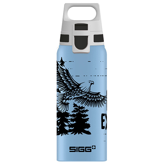 SIGG Alutrinkflasche WMB One Brave Eagle 0,6 Liter Einhandverschluss blau