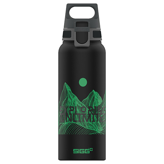 SIGG Alutrinkflasche WMB Traveller Pathfinder 1 Liter Einhandverschluss schwarz