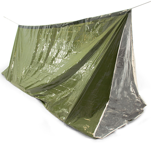 Origin Outdoors Survival Zelt 3 in 1 oliv Zelt, Schlafsack und Tarp in einem Bild 1