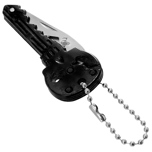 Schlsselanhnger Skull mit Messer und Flaschenffner schwarz Bild 5