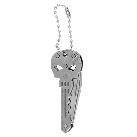 Schlsselanhnger Skull mit Messer und Flaschenffner silber Bild 4