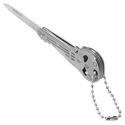 Schlsselanhnger Skull mit Messer und Flaschenffner silber Bild 6