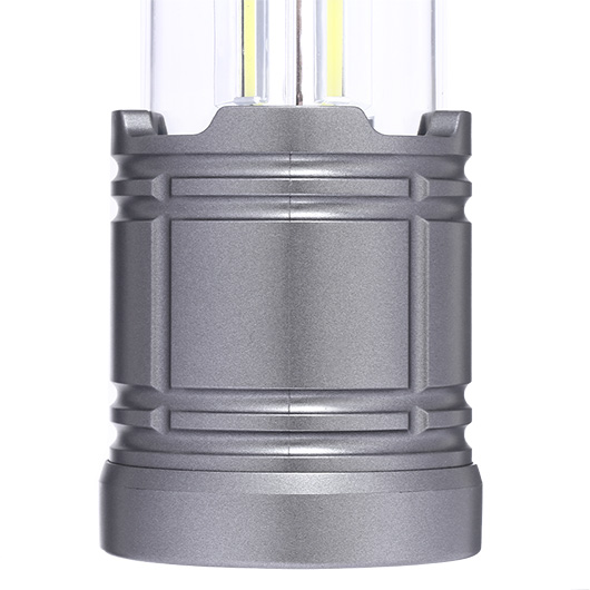 COB LED Laterne Big 260 Lumen batteriebetrieben mit Magnetfu silber Bild 4