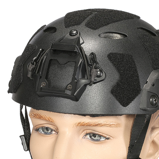 Nuprol Airsoft Helm FAST Railed SF Air mit NVG Mount schwarz Bild 5