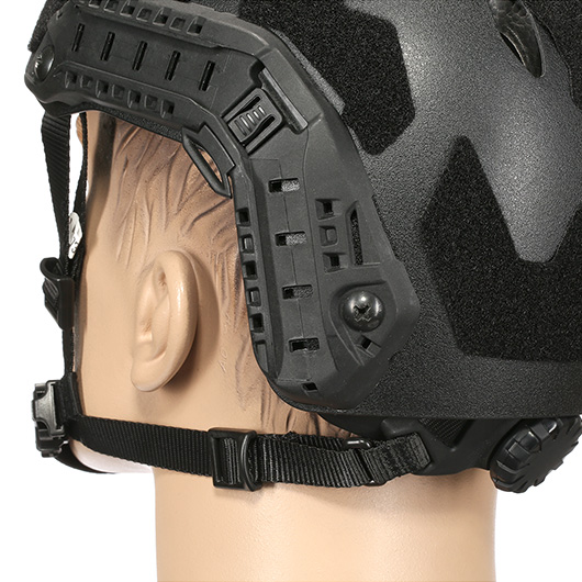 Nuprol Airsoft Helm FAST Railed SF Air mit NVG Mount schwarz Bild 7