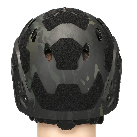 Nuprol FAST Railed SF Air Airsoft Helm mit NVG Mount Black MC-Camo Bild 4