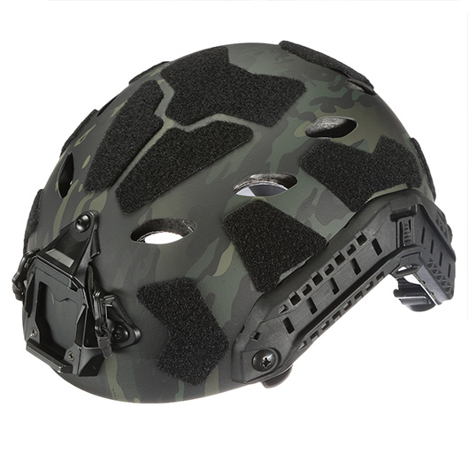 Nuprol Airsoft Helm FAST Railed SF Air mit NVG Mount Black MC-Camo Bild 8