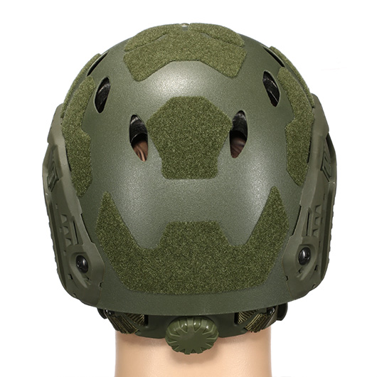 Nuprol Airsoft Helm FAST Railed SF Air mit NVG Mount oliv Bild 4