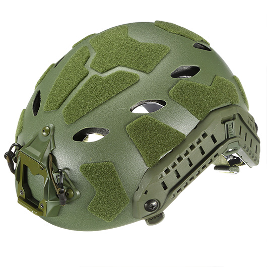 Nuprol Airsoft Helm FAST Railed SF Air mit NVG Mount oliv Bild 8