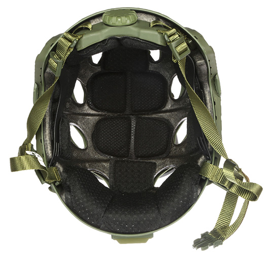Nuprol Airsoft Helm FAST Railed SF Air mit NVG Mount oliv Bild 9