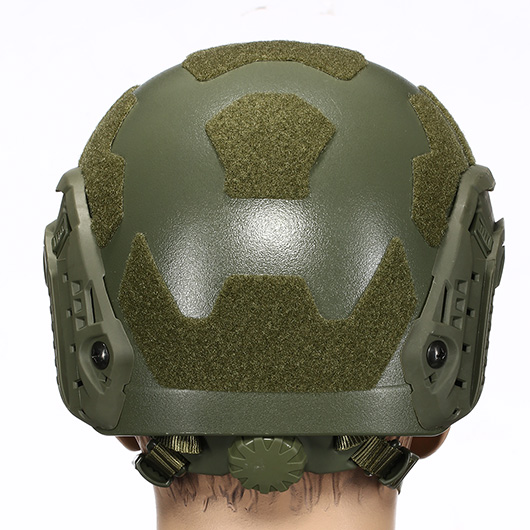 Nuprol Airsoft Helm FAST Railed SF mit NVG Mount oliv Bild 4