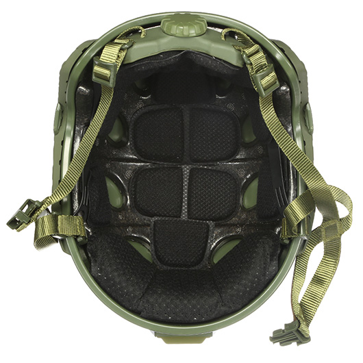 Nuprol Airsoft Helm FAST Railed SF mit NVG Mount oliv Bild 9