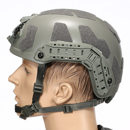 Nuprol Airsoft Helm FAST Railed SF mit NVG Mount grau Bild 1