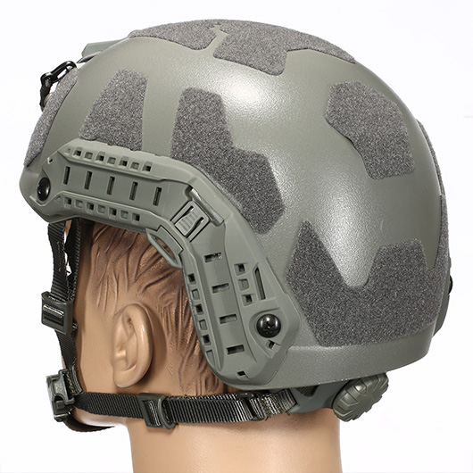 Nuprol Airsoft Helm FAST Railed SF mit NVG Mount grau Bild 3