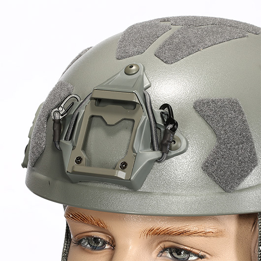 Nuprol Airsoft Helm FAST Railed SF mit NVG Mount grau Bild 5