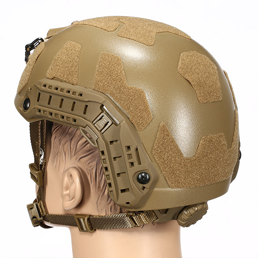 Nuprol Airsoft Helm FAST Railed SF mit NVG Mount Tan Bild 3