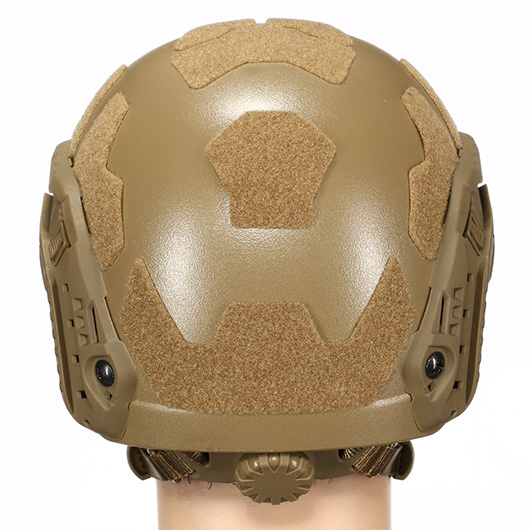 Nuprol FAST Railed SF Airsoft Helm mit NVG Mount Tan Bild 4