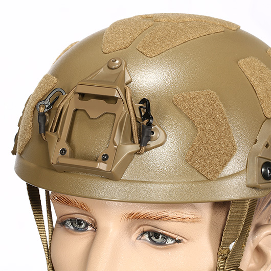 Nuprol FAST Railed SF Airsoft Helm mit NVG Mount Tan Bild 5