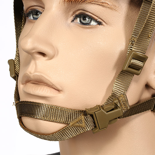 Nuprol Airsoft Helm FAST Railed SF mit NVG Mount Tan Bild 6