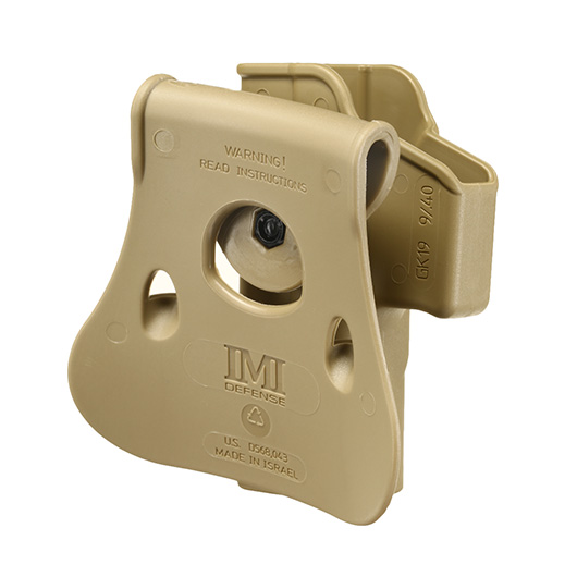 IMI Defense Level 2 Holster Kunststoff Paddle fr G 19 / 19X / 23 / 25 / 28 / 32 / 45 tan Bild 3