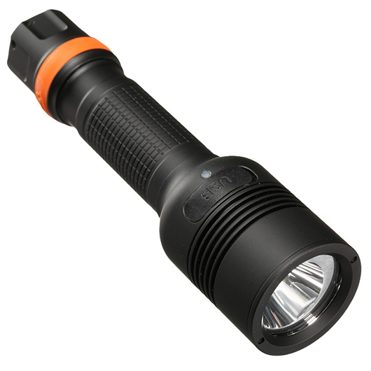 Walther LED Taschenlampe HFC1r 1000 Lumen mit Rotlicht schwarz inkl. Handschlaufe, Grteltasche und Grtelclip Bild 1