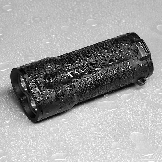 Walther LED Taschenlampe EFA2 300 Lumen mit Rotlicht schwarz inkl. Handschlaufe und Grteltasche Bild 2