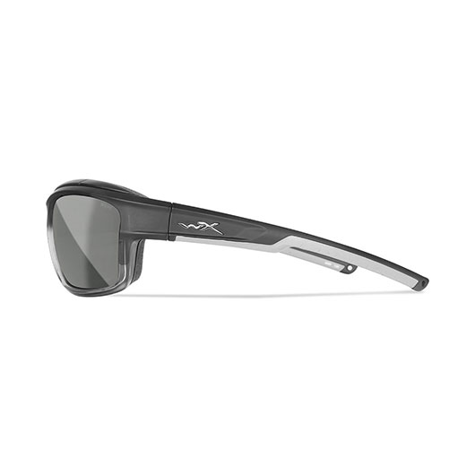 Wiley X Brille Ozon dunkelgrau/grau Glser Silver Flash verspiegelt inkl. Brillenetui und Click A.I.R Dichtung Bild 2