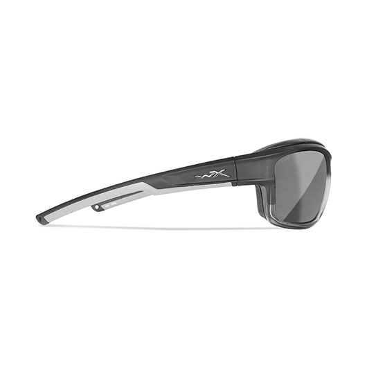 Wiley X Brille Ozon dunkelgrau/grau Glser Silver Flash verspiegelt inkl. Brillenetui und Click A.I.R Dichtung Bild 4
