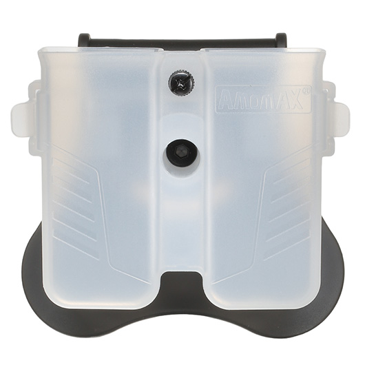 Amomax Doppel-Magazinholster Polymer Paddle f. Single- / Double-Stack Magazine transparent