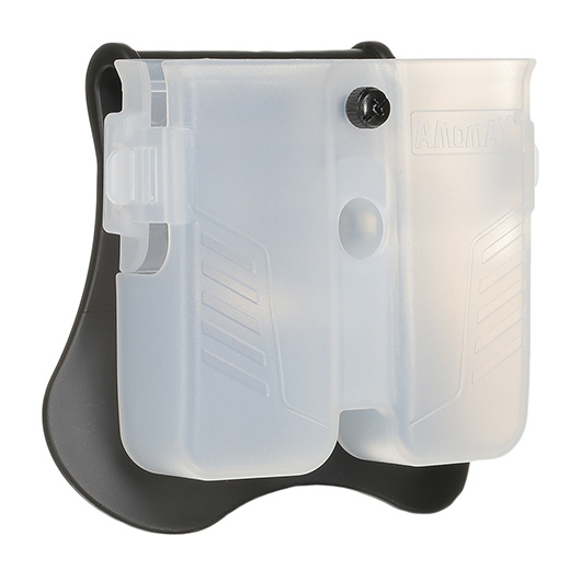 Amomax Doppel-Magazinholster Polymer Paddle f. Single- / Double-Stack Magazine transparent Bild 1