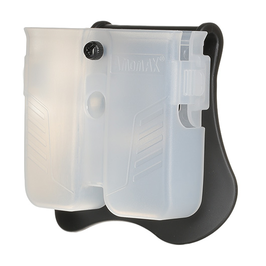 Amomax Doppel-Magazinholster Polymer Paddle f. Single- / Double-Stack Magazine transparent Bild 7