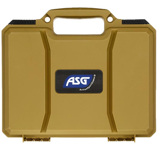 ASG Polymer Pistol Case Pistolenkoffer 31 x 27 x 7,5 cm Waben-Schaumstoff RAL8000 grnbraun Bild 2