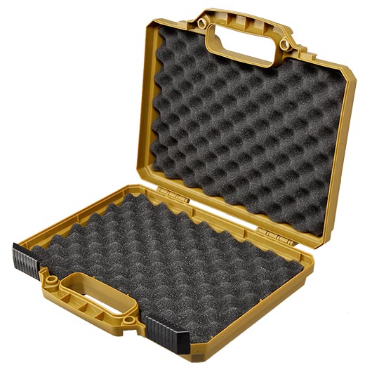 ASG Polymer Pistol Case Pistolenkoffer 31 x 27 x 7,5 cm Waben-Schaumstoff RAL8000 grnbraun Bild 4