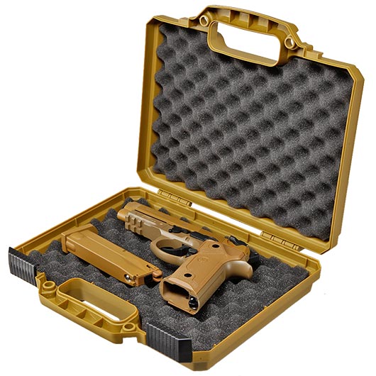 ASG Polymer Pistol Case Pistolenkoffer 31 x 27 x 7,5 cm Waben-Schaumstoff RAL8000 grnbraun Bild 5