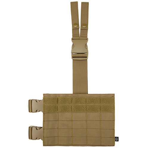 Brandit Beinplatte Molle Leg Panel camel mit versteckter Tasche Bild 1