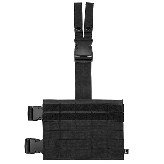 Brandit Beinplatte Molle Leg Panel schwarz mit versteckter Tasche