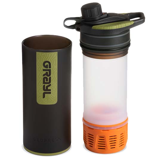 Grayl GeoPress Wasserfilter Trinkflasche 710 ml black camo - fr Wandern, Camping, Outdoor, Survival Bild 1