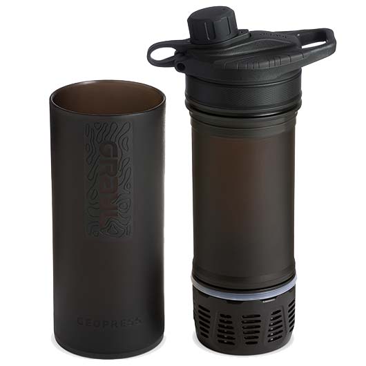 Grayl GeoPress Wasserfilter Trinkflasche 710 ml black - fr Wandern, Camping, Outdoor, Survival Bild 1