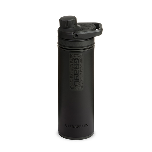 Grayl UltraPress Wasserfilter Trinkflasche 500 ml covert black - fr Wandern, Camping, Outdoor, Survival